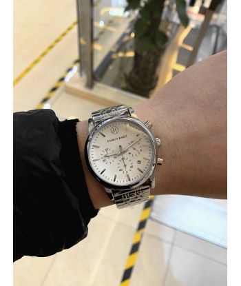 Stainless Steel Chronograph Luxury Wristwatch with Calendar and Quartz Movement for Men sur le site 