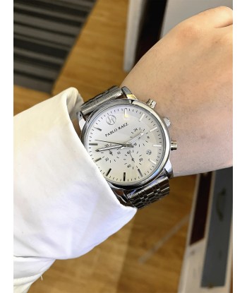 Stainless Steel Chronograph Luxury Wristwatch with Calendar and Quartz Movement for Men sur le site 