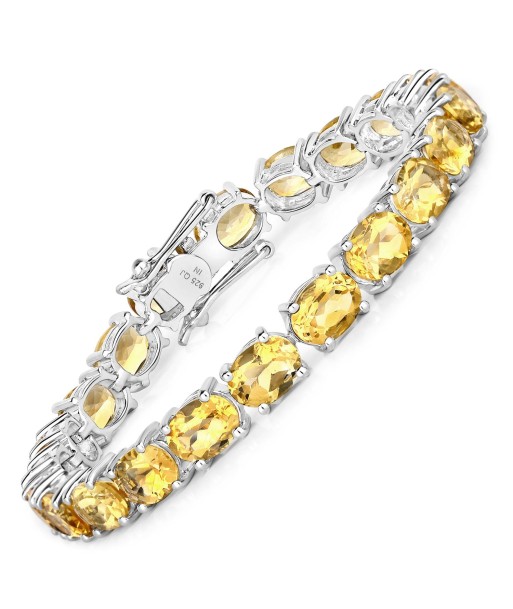 22.00 Carat Genuine Citrine .925 Sterling Silver Bracelet vente chaude votre 