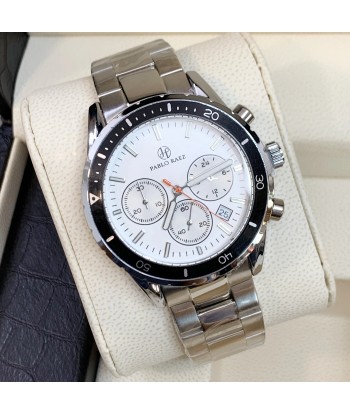 Luxury Men's Steel Chronograph Watch with Date Calendar and Business Casual Sports Style 2023