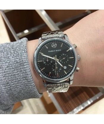 Stainless Steel Chronograph Luxury Wristwatch with Calendar and Quartz Movement for Men sur le site 