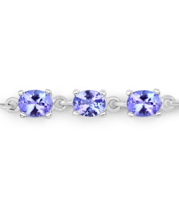 1.98 Carat Genuine Tanzanite .925 Sterling Silver Bracelet des créatures d'habitude