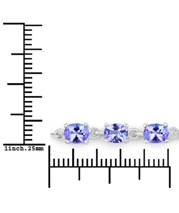 1.98 Carat Genuine Tanzanite .925 Sterling Silver Bracelet des créatures d'habitude