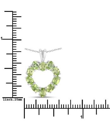 1.70 Carat Genuine Peridot .925 Sterling Silver Pendant la livraison gratuite