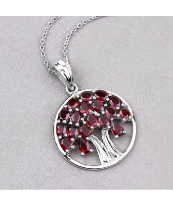 3.70 Carat Genuine Garnet .925 Sterling Silver Pendant En savoir plus