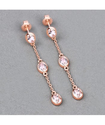 1.62 Carat Genuine Morganite .925 Sterling Silver Earrings Jusqu'à 80% De Réduction