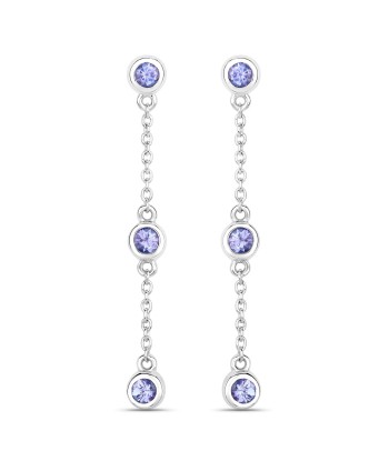 0.60 Carat Genuine Tanzanite .925 Sterling Silver Earrings Par le système avancé 