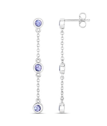 0.60 Carat Genuine Tanzanite .925 Sterling Silver Earrings Par le système avancé 