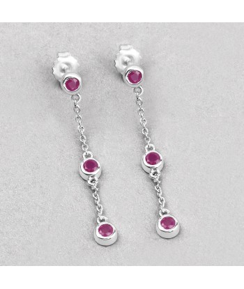 0.78 Carat Genuine Ruby .925 Sterling Silver Earrings 50-70% off 