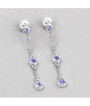 0.60 Carat Genuine Tanzanite .925 Sterling Silver Earrings Par le système avancé 