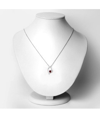 0.60 Carat Genuine Garnet .925 Sterling Silver Necklace Venez découvrir notre 