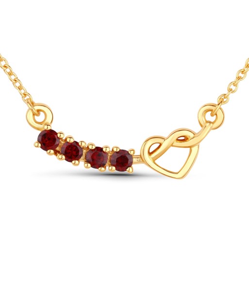 0.32 Carat Genuine Garnet .925 Sterling Silver Necklace votre