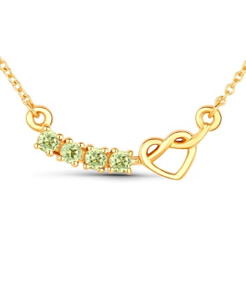 0.28 Carat Genuine Peridot .925 Sterling Silver Necklace solde