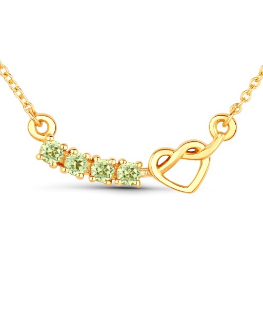 0.28 Carat Genuine Peridot .925 Sterling Silver Necklace solde