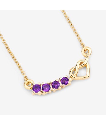 0.24 Carat Genuine Amethyst .925 Sterling Silver Necklace de technologie