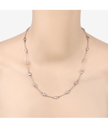 4.86 Carat Genuine Morganite .925 Sterling Silver Necklace solde