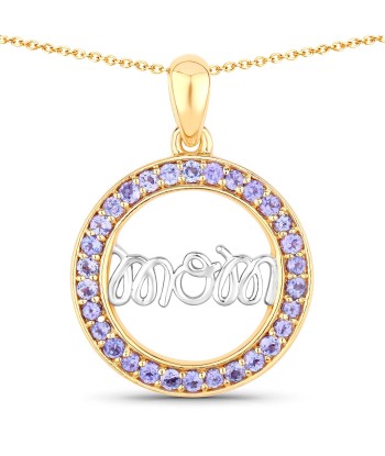 0.64 Carat Genuine Tanzanite .925 Sterling Silver Pendant vente chaude votre 