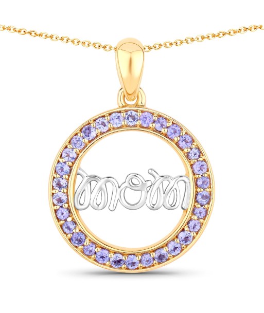 0.64 Carat Genuine Tanzanite .925 Sterling Silver Pendant vente chaude votre 