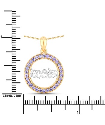 0.64 Carat Genuine Tanzanite .925 Sterling Silver Pendant vente chaude votre 