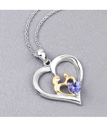 0.45 Carat Genuine Tanzanite .925 Sterling Silver Pendant Voir les baskets