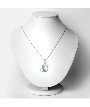 0.70 Carat Genuine Emerald .925 Sterling Silver Pendant de votre