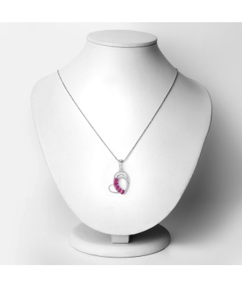 1.10 Carat Genuine Ruby .925 Sterling Silver Pendant Fin de série