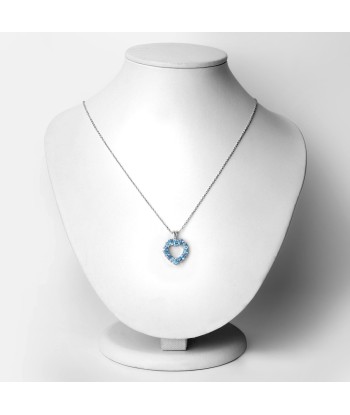 1.90 Carat Genuine Swiss Blue Topaz .925 Sterling Silver Pendant le concept de la Pate a emporter 