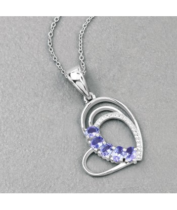 0.85 Carat Genuine Tanzanite .925 Sterling Silver Pendant Venez acheter