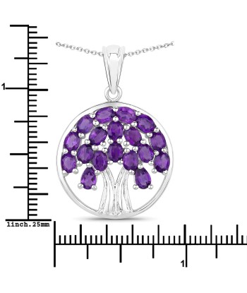 2.94 Carat Genuine Amethyst .925 Sterling Silver Pendant À commander