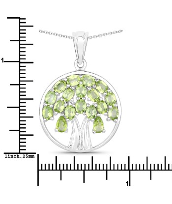 3.16 Carat Genuine Peridot .925 Sterling Silver Pendant en ligne des produits 