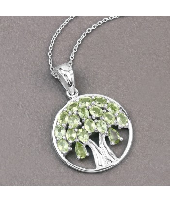 3.16 Carat Genuine Peridot .925 Sterling Silver Pendant en ligne des produits 