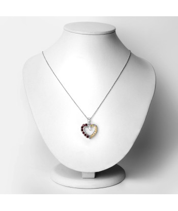 0.84 Carat Genuine Garnet .925 Sterling Silver Pendant vente chaude votre 