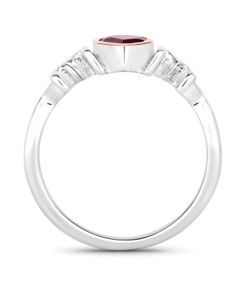 0.50 Carat Genuine Garnet .925 Sterling Silver Ring est présent 