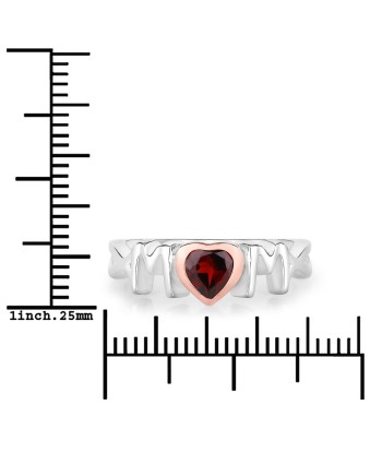 0.50 Carat Genuine Garnet .925 Sterling Silver Ring est présent 