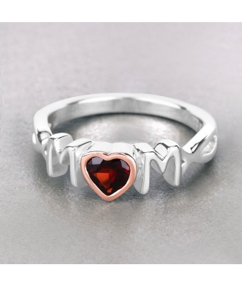 0.50 Carat Genuine Garnet .925 Sterling Silver Ring est présent 