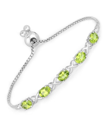 4.15 Carat Genuine Peridot .925 Sterling Silver Bracelet online