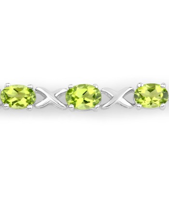 4.15 Carat Genuine Peridot .925 Sterling Silver Bracelet online