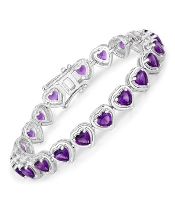 9.03 Carat Genuine Amethyst .925 Sterling Silver Bracelet acheter