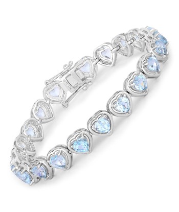 10.50 Carat Genuine Blue Topaz .925 Sterling Silver Bracelet paiement sécurisé