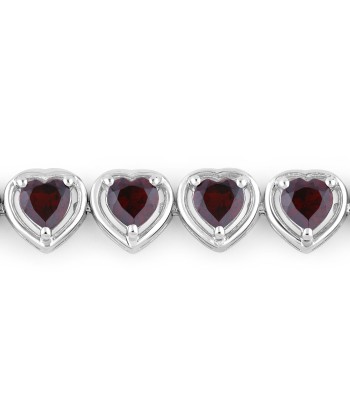 10.50 Carat Genuine Garnet .925 Sterling Silver Bracelet votre