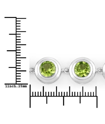 4.00 Carat Genuine Peridot .925 Sterling Silver Bracelet 2024