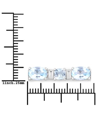 15.36 Carat Genuine Blue Topaz .925 Sterling Silver Bracelet le des métaux précieux