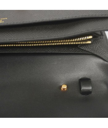 Auth Hermes Shoulder Wallet Constance Long To Go Z Engraved Epson Black Rose Gold Metal paiement sécurisé