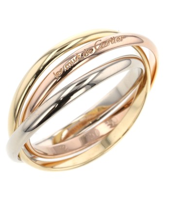 Cartier Ring Trinity Width approx. 2mm K18 White Gold Yellow Pink No. 10 Ladies CARTIER Pour