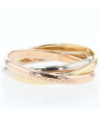 Cartier Ring Trinity Width approx. 2mm K18 White Gold Yellow Pink No. 10 Ladies CARTIER Pour