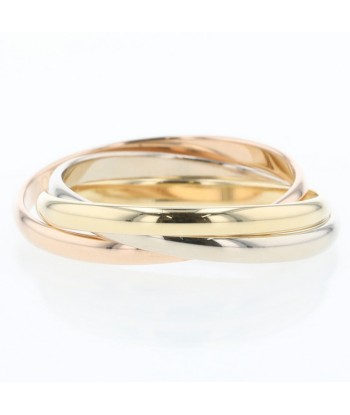 Cartier Ring Trinity Width approx. 2mm K18 White Gold Yellow Pink No. 10 Ladies CARTIER Pour