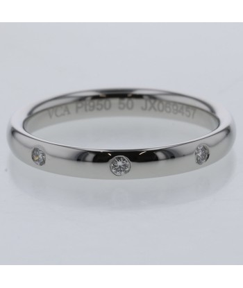 Van Cleef & Arpels Ring Tandolmon Etoile 3P Width approx. 2.5mm VCAR09Y650 Platinum PT950 Diamond No. 10 Ladies Economisez 