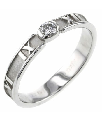 Tiffany Ring Atlas 1P Width approx. 3mm K18 White Gold Diamond No. 13 Ladies TIFFANY & Co. solde