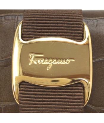 Salvatore Ferragamo Key Case Vala 6 Embossed 223056 Leather Brown Women's Venez découvrir notre 