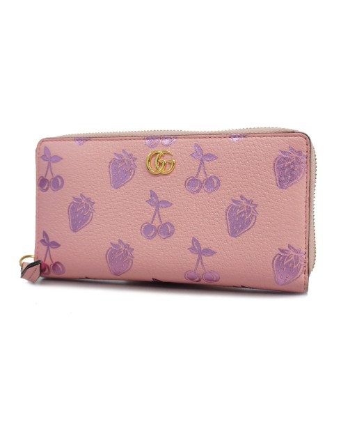 Auth Gucci GG Marmont 456117 Womens Leather Long Wallet (bi-fold) Pink À commander